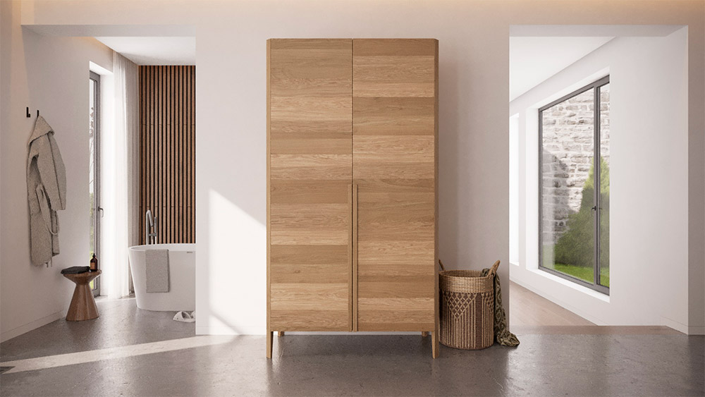 Шкаф RIVI Shape 2х дверный (левый) (цвет - бисмарк) 119,8x60x220